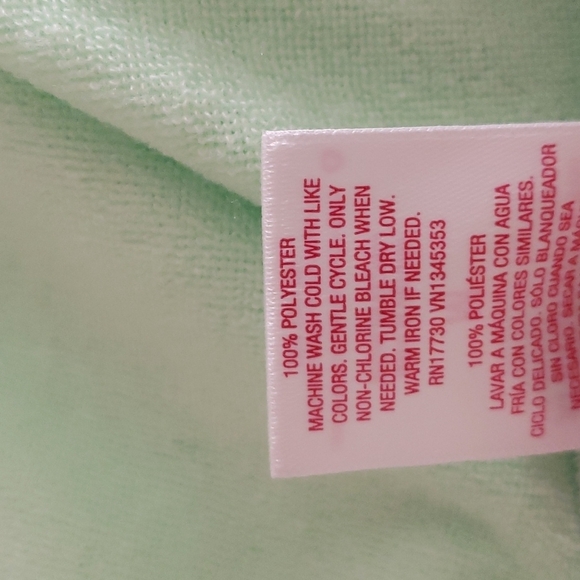 Xhilaration™ Terry Cloth Halter Cover Up Dress -Green with White Trim Size M - Picture 7 of 10